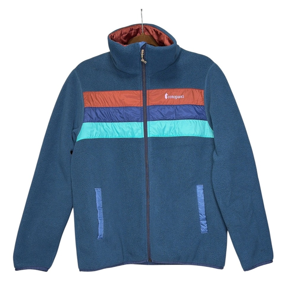 Cotopaxi Teca Fleece Full-Zip Jacket Blue Multi Color Block Women Large WL